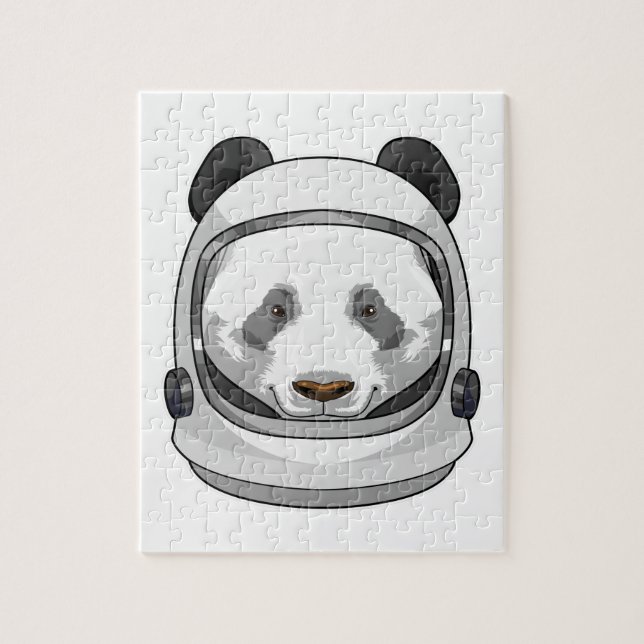 Puzzle Panda como astronauta con casco (Vertical)