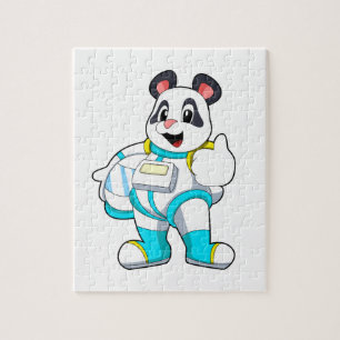 Puzzle Panda como astronauta con traje