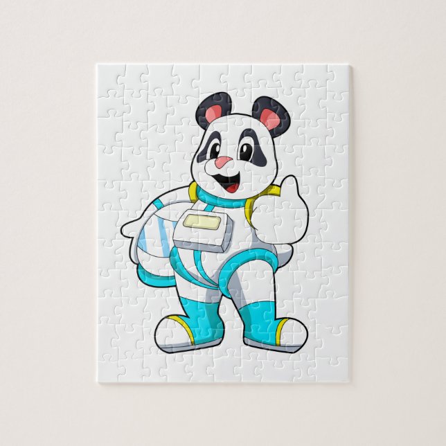 Puzzle Panda como astronauta con traje (Vertical)