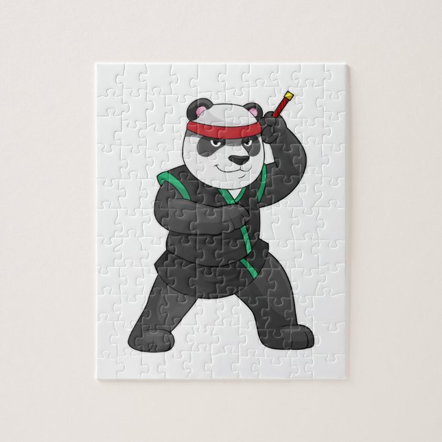 Puzzle Panda como Ninja en disfraz (Vertical)