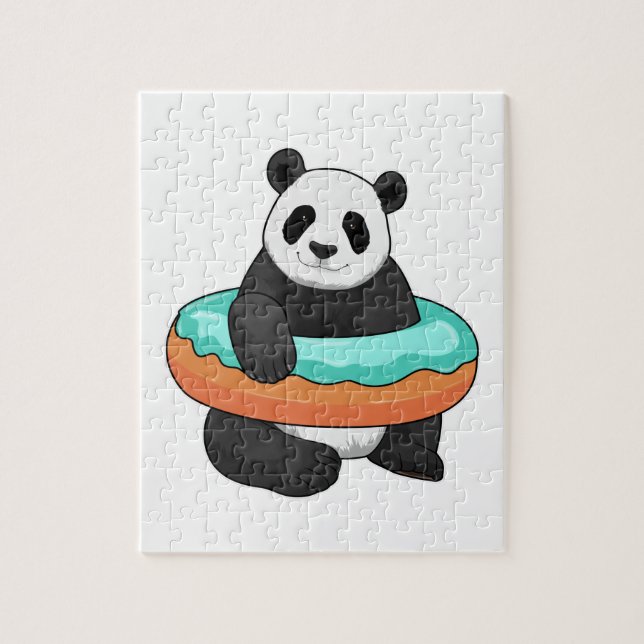 Puzzle Panda con Donut (Vertical)