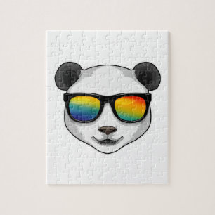 Puzzle Panda con gafas de sol