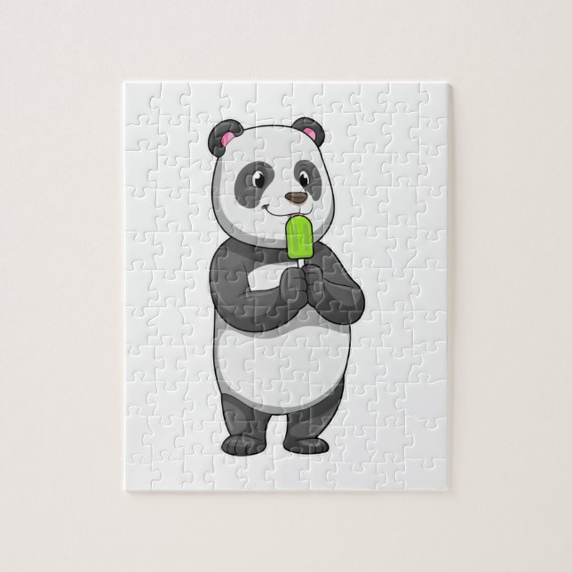 Puzzle Panda con Popsicle (Vertical)