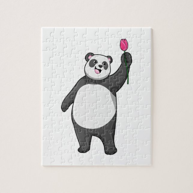 Puzzle Panda con Tulip (Vertical)