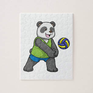 Puzzle Panda en Deportes con Voleibol