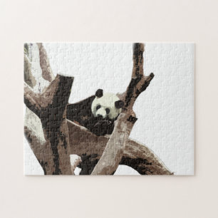 Puzzle Panda gigante en una fotografía de zoológico salva