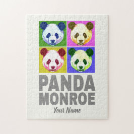 Puzzle Panda Monroe Bear retrato de arte pop