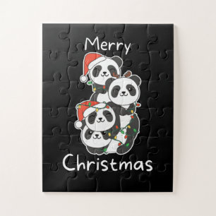 Puzzle Panda Navidades navideños Animales Pandas