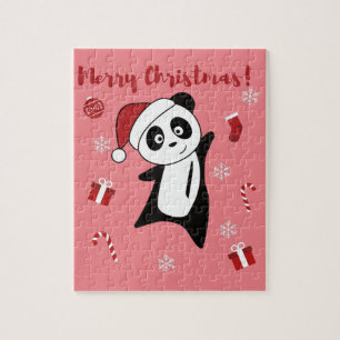 Puzzle Panda Navidades Nieve Animales De Invierno Pandas