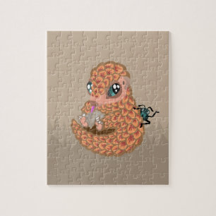 Puzzle Pangolin del bebé con la hormiga