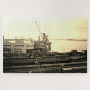 Puzzle Panorama antiguo del puerto de Argel Argelia