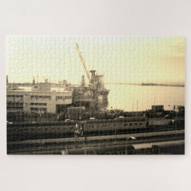 Puzzle Panorama antiguo del puerto de Argel Argelia (Horizontal)