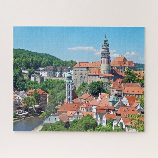Puzzle Panorama. Cesky Krumlov y el castillo (Horizontal)