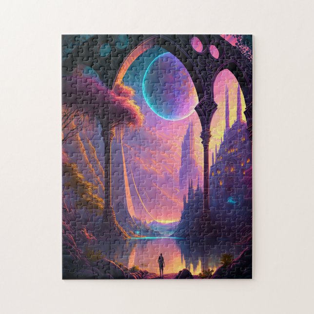 Puzzle Panorama de ciencia ficción fantástica (Vertical)