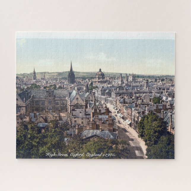 Puzzle panorama de High Street Oxford, Inglaterra c1905 (Horizontal)