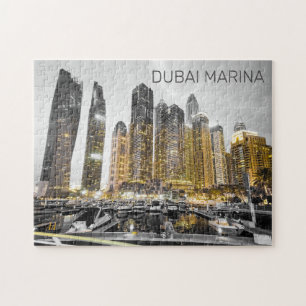 Puzzle Panorama de Vintage de Dubai Marina City UAE