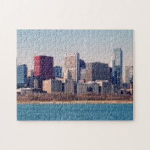 Puzzle Panorama del horizonte de Chicago