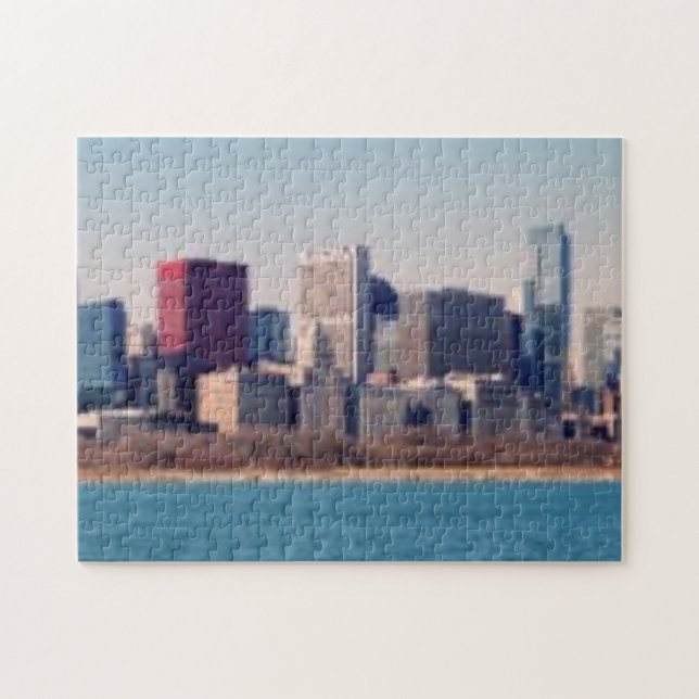 Puzzle Panorama del horizonte de Chicago (Horizontal)