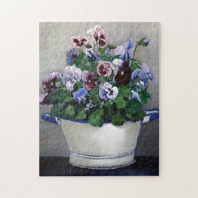 Puzzle Pansies (Vertical)