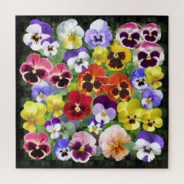 Puzzle Pansies de bonito (Vertical)