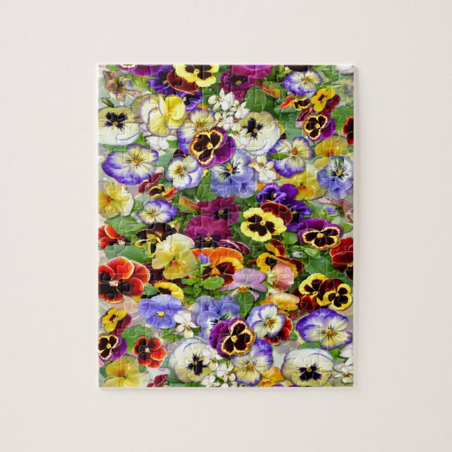 Puzzle Pansy Cascade (Vertical)