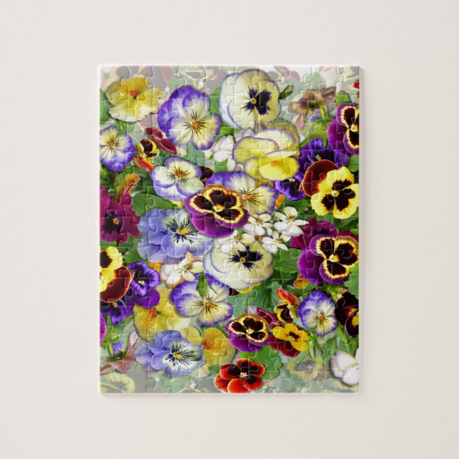Puzzle Pansy Cascade (Vertical)