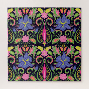 Puzzle Pansy clásico: fondo de pantalla floral vintage