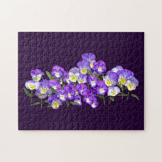 Puzzle Pansy Family Reunion (Horizontal)
