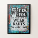 Puzzle Pantalones de ropa - Funny Anuncio de cosecha<br><div class="desc">Un caprichoso y falso anuncio de un periódico victoriano en imitación de "Aprende a usar pantalones".</div>