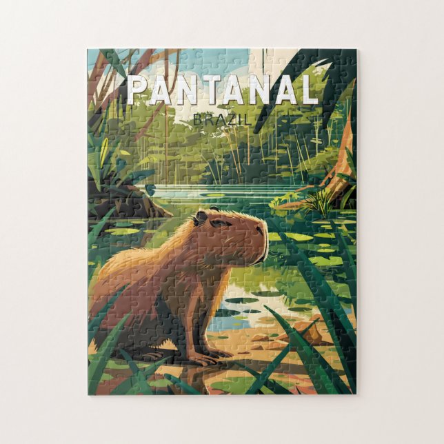 Puzzle Pantanal Brasil Capybara Viaje de arte (Vertical)