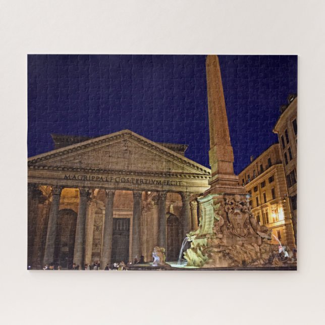Puzzle Panteón de noche - Roma, Italia - 16x20 - 520 pcs (Horizontal)