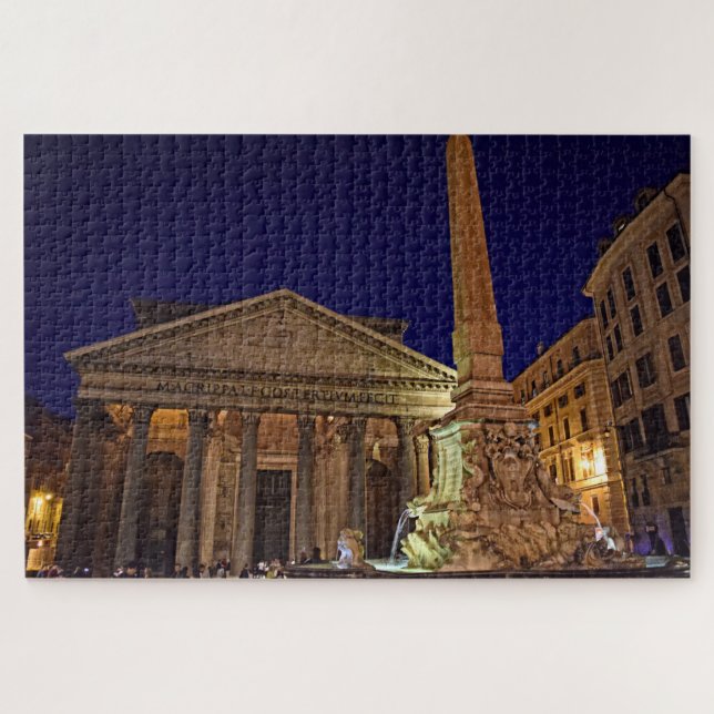 Puzzle Panteón de noche - Roma, Italia - 20x30 - 1014 pcs (Horizontal)
