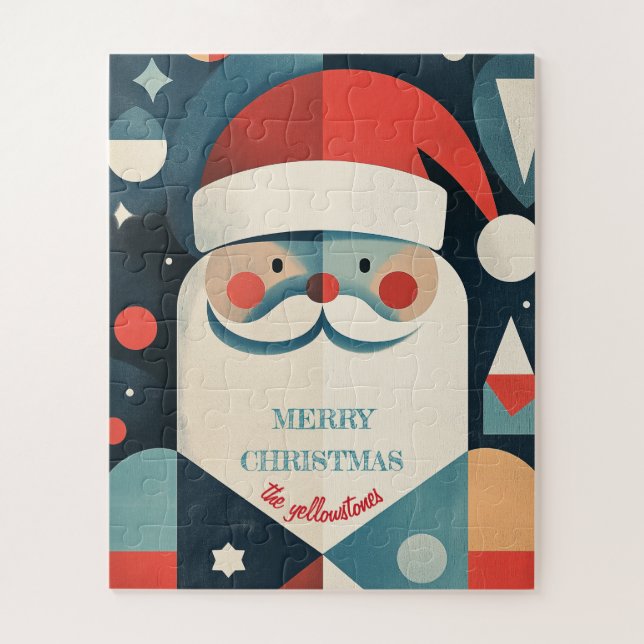 Puzzle Papá Noel geométrico (Vertical)