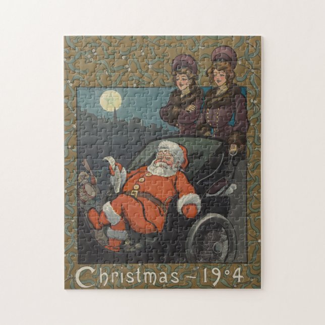 Puzzle Papá Noel se prepara para la víspera de los Navida (Vertical)