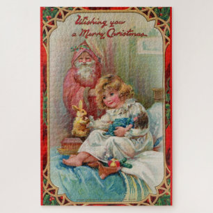 Puzzle Papá Noel te desea una feliz Navidad