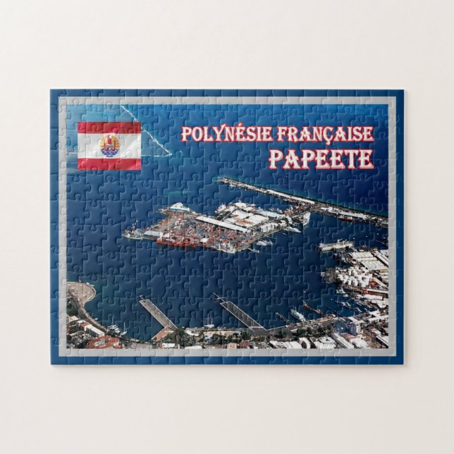 Puzzle Papeete - Puerto - Polinesia Francesa - (Horizontal)
