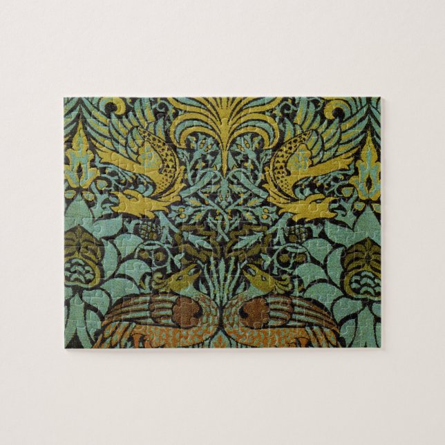 Puzzle Papel de escritorio de William Morris Peacock Drag (Horizontal)