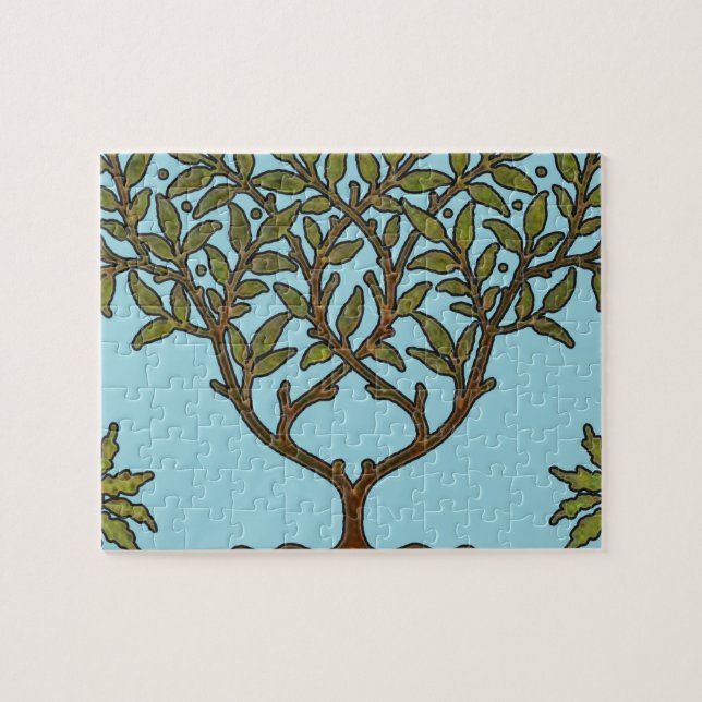 Puzzle Papel de fondo floral de William Morris Tree Friez (Horizontal)