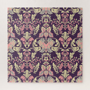 Puzzle Papel de paredes de flores de época clásico barroc