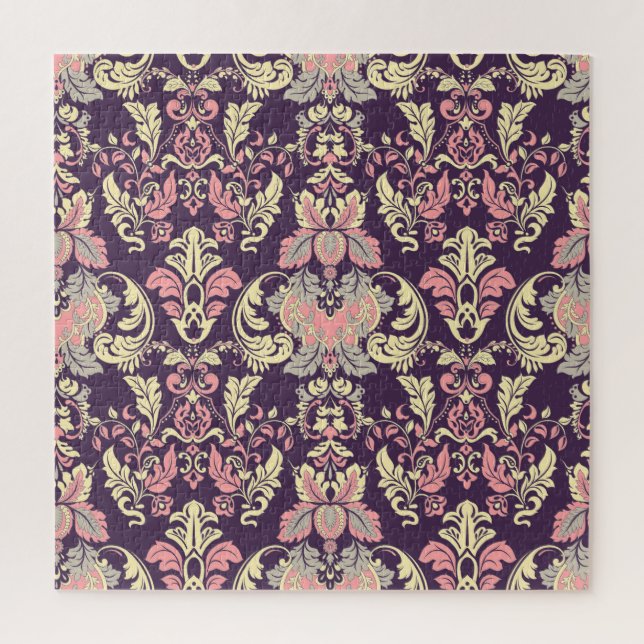 Puzzle Papel de paredes de flores de época clásico barroc (Vertical)