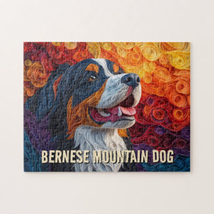 Puzzle Papel de perro de montaña Quilling Art Retrato