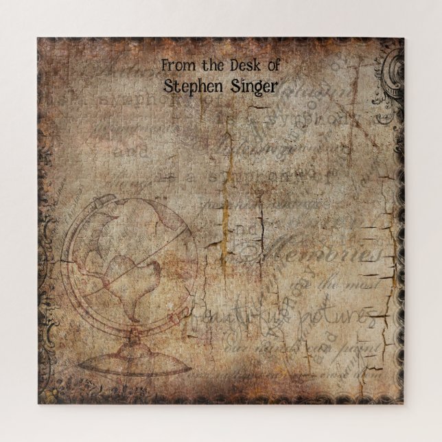 Puzzle Papel del diario de viajes Steampunk Globe (Vertical)