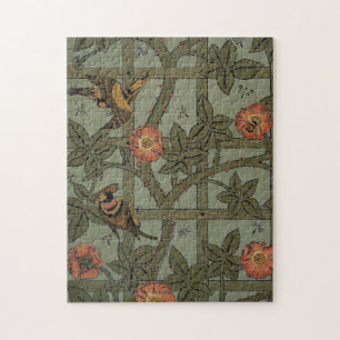 Puzzle Papel pintado de enrejado Morris antiguo