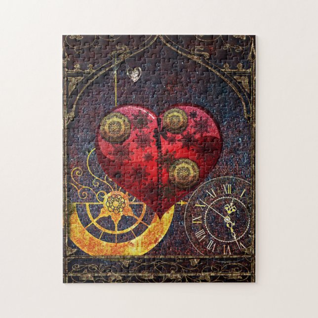 Puzzle Papel pintado de los corazones de Steampunk del (Vertical)