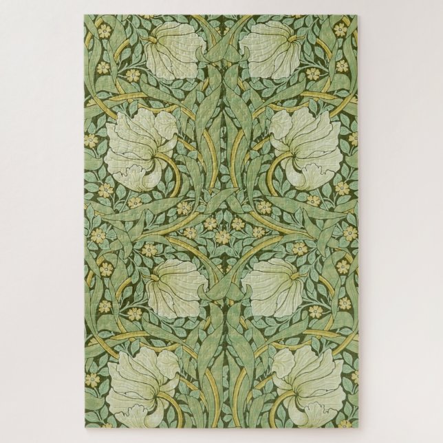 Puzzle Papel pintado floral azul de William Morris Pimper (Vertical)