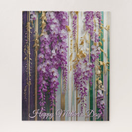Puzzle Papel pintado floreado del Día de la Madre Wisteri