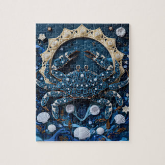 Puzzle Papel recortado del zodiaco de Cáncer