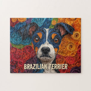 Puzzle Papel terrorífico brasileño sofocando retrato de p