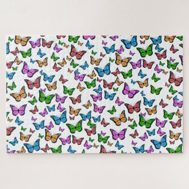 Puzzle Papillon de mariposa de época de arte de Ilustraci (Horizontal)
