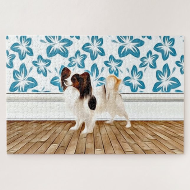 Puzzle Papillon Dog (Horizontal)